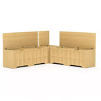 Banc d'angle en L avec rangement, banc de coin cuisine avec coussin amovible, banc sans dossier en bois pour salle à manger, entrée