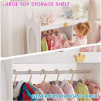 BALHAM TRADE-Armoires Enfants avec Miroir et Organiseur de Costumes avec Penderie 3 Étagères, pour Chambre à Coucher