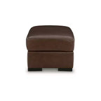 Signature Design by Ashley Creazzo Ottoman, coussin en cuir pleine fleur, marron canyon