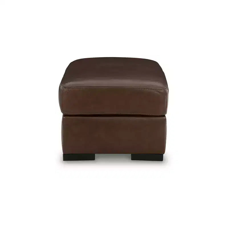 Signature Design by Ashley Creazzo Ottoman, coussin en cuir pleine fleur, marron canyon