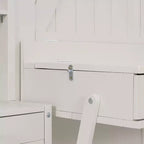 Lit escamotable mural Whisen Queen avec bureau et rangement, lit mural en bois avec armoires et tiroirs