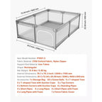 Parc pour bébé VEVOR, très grand parc de 78,7 x 70,3, parc pour bébé intérieur/extérieur, centre d'activités de sécurité sans espace, 50 balles de l'océan, gris