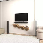 Étagère murale flottante Sierra Home Decor – Étagère de chambre géométrique pour la maison ou le bureau style vague 40 étagères