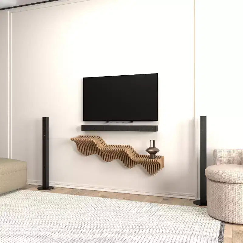 Étagère murale flottante Sierra Home Decor – Étagère de chambre géométrique pour la maison ou le bureau style vague 40 étagères
