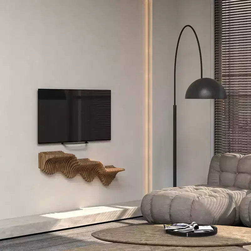 Étagère murale flottante Sierra Home Decor – Étagère de chambre géométrique pour la maison ou le bureau style vague 40 étagères