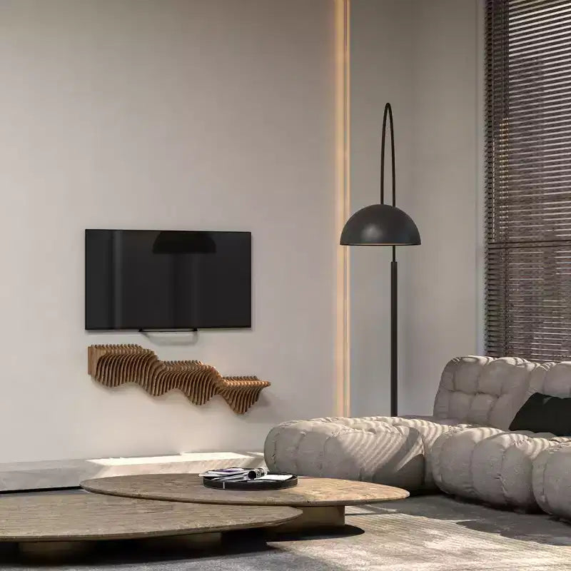 Étagère murale flottante Sierra Home Decor – Étagère de chambre géométrique pour la maison ou le bureau style vague 40 étagères
