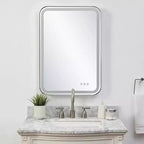 Miroir Mural LED Uttermost Crofton Nickel Poli 22 1/4 x 32 1/4