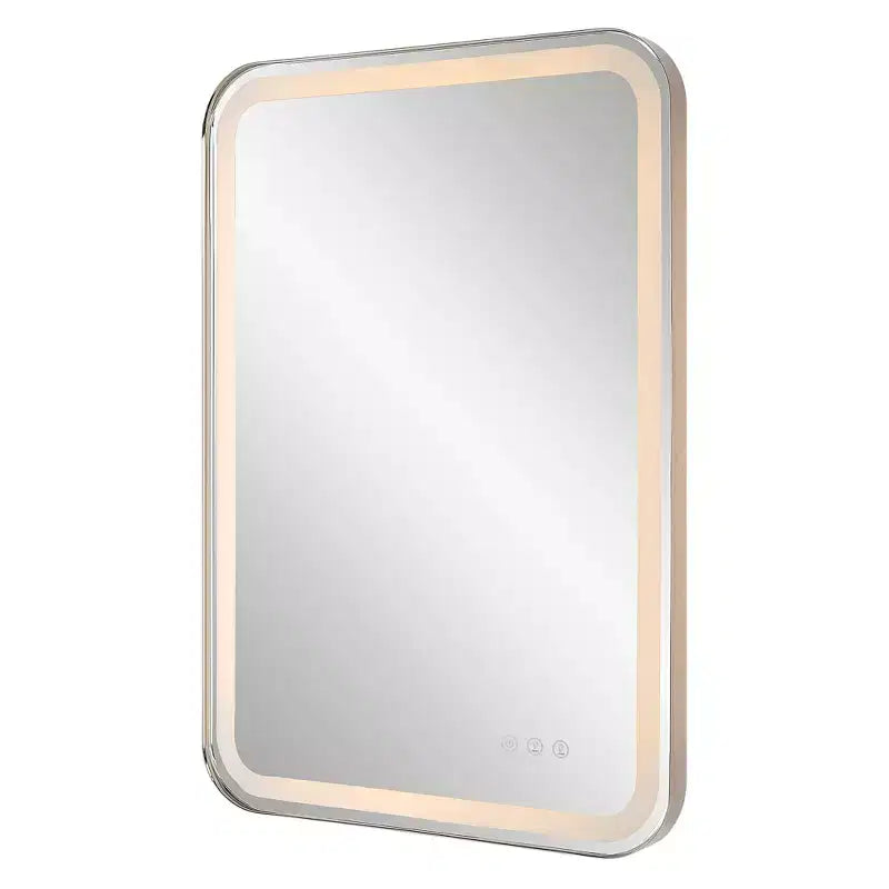 Miroir Mural LED Uttermost Crofton Nickel Poli 22 1/4 x 32 1/4