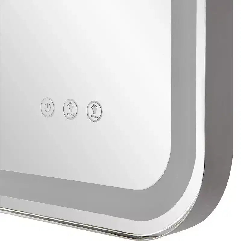 Miroir Mural LED Uttermost Crofton Nickel Poli 22 1/4 x 32 1/4