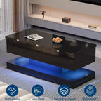 Table basse relevable de 120 cm, table de rangement moderne pour salon, salle à manger, bureau à domicile - 120 L*49 l*45 H cm