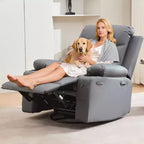 Fauteuil inclinable pivotant et berçant avec massage et chauffage