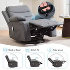 Fauteuil inclinable pivotant et berçant avec massage et chauffage
