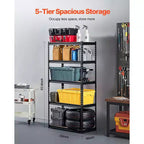 Étagères de rangement, 907 kg, Étagères de rangement de garage à 5 niveaux, 40,6 P x 81,3 L x 159,5 H Étagères métalliques réglables pour garage Étagère utilitaire