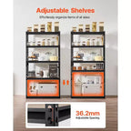 Étagères de rangement, 907 kg, Étagères de rangement de garage à 5 niveaux, 40,6 P x 81,3 L x 159,5 H Étagères métalliques réglables pour garage Étagère utilitaire