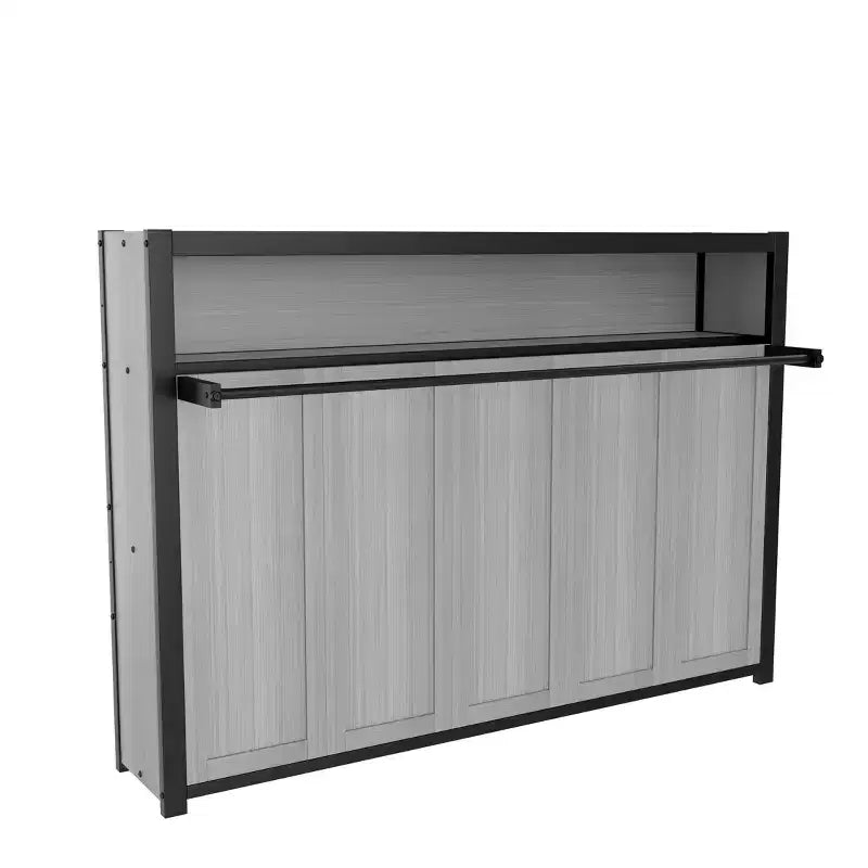 Lit escamotable double avec étagères, lit mural en métal avec design pliable pour petits espaces