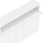 Lit escamotable double avec étagères, lit mural en métal avec design pliable pour petits espaces