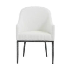 Christopher Knight Home Dorian Ensemble de 5 chaises de salle à manger industrielles rembourrées avec table de salle à manger ronde à pied central