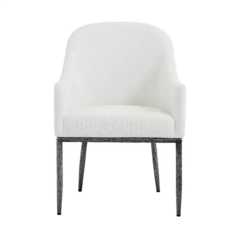 Christopher Knight Home Dorian Ensemble de 5 chaises de salle à manger industrielles rembourrées avec table de salle à manger ronde à pied central
