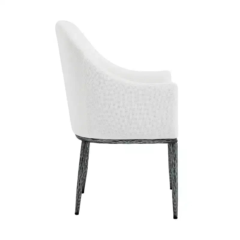 Christopher Knight Home Dorian Ensemble de 5 chaises de salle à manger industrielles rembourrées avec table de salle à manger ronde à pied central