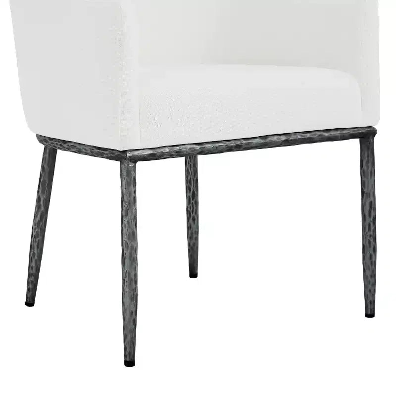 Christopher Knight Home Dorian Ensemble de 5 chaises de salle à manger industrielles rembourrées avec table de salle à manger ronde à pied central