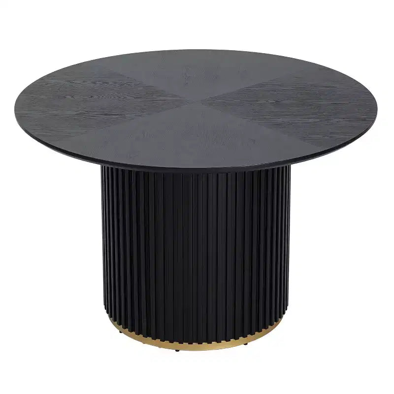 Christopher Knight Home Dorian Ensemble de 5 chaises de salle à manger industrielles rembourrées avec table de salle à manger ronde à pied central