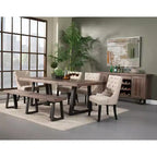 Chaises d'appoint rembourrées Prairie, lin crème (lot de 2 chaises)