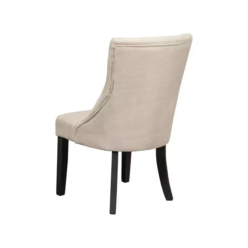 Chaises d'appoint rembourrées Prairie, lin crème (lot de 2 chaises)