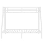 Metal Bunk Bed Twin XL over Queen with Guardrail for Kids and Teens