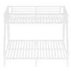 Metal Bunk Bed Twin XL over Queen with Guardrail for Kids and Teens