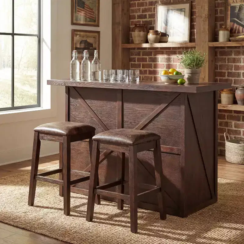 Meuble bar vintage 64 po Christopher Knight Home Maelis