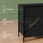 63 LED TV Stand Dresser with 8 Storage Drawers & LED Lighting, Steel Frame for 65-75 TV, Bedroom & Living Room Organizer
