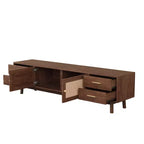 GDFStudio Enzo 70 Modern TV Stand with Rattan Doors and 4 Large Drawers