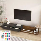 GDFStudio Ramsey Extendable LED TV Stand Entertainment Center with Storage