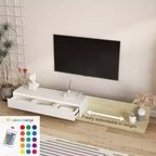 GDFStudio Ramsey Extendable LED TV Stand Entertainment Center with Storage