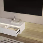 GDFStudio Ramsey Extendable LED TV Stand Entertainment Center with Storage