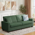 83in Modern 3 Seater Sofa, Deep Seat Teddy Fleece Cloud Couch with Wide Armrests & Removable Washable Cover for Living Room, Bedroom, Apartment