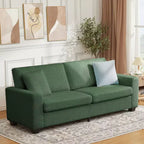 83in Modern 3 Seater Sofa, Deep Seat Teddy Fleece Cloud Couch with Wide Armrests & Removable Washable Cover for Living Room, Bedroom, Apartment
