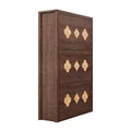 Acekool Brown Slim Shoe Cabinet with 6 Flip Drawers & Adjustable Shelves for Entryway