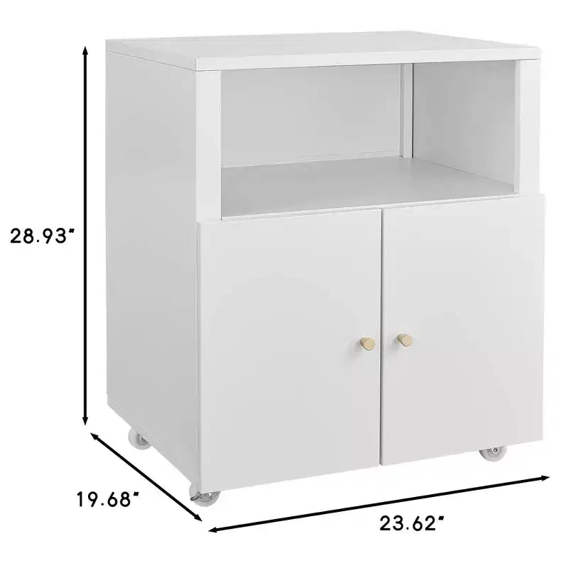 Mobile Metal File Cabinet with Doors and Lock, Adjustable Shelf, Under Desk Storage Organizer, for Home, Office