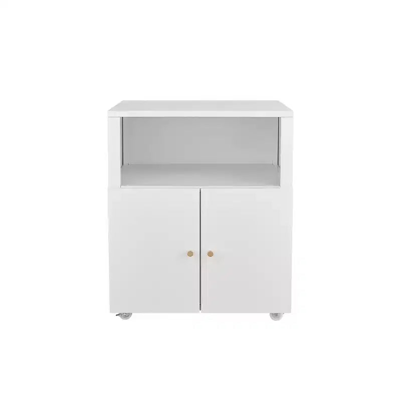 Mobile Metal File Cabinet with Doors and Lock, Adjustable Shelf, Under Desk Storage Organizer, for Home, Office