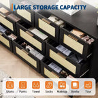 10 Drawers Dresser, Wooden Storage Organizer with Anti-tipping Device, for Living Room, Hallway, Entryway