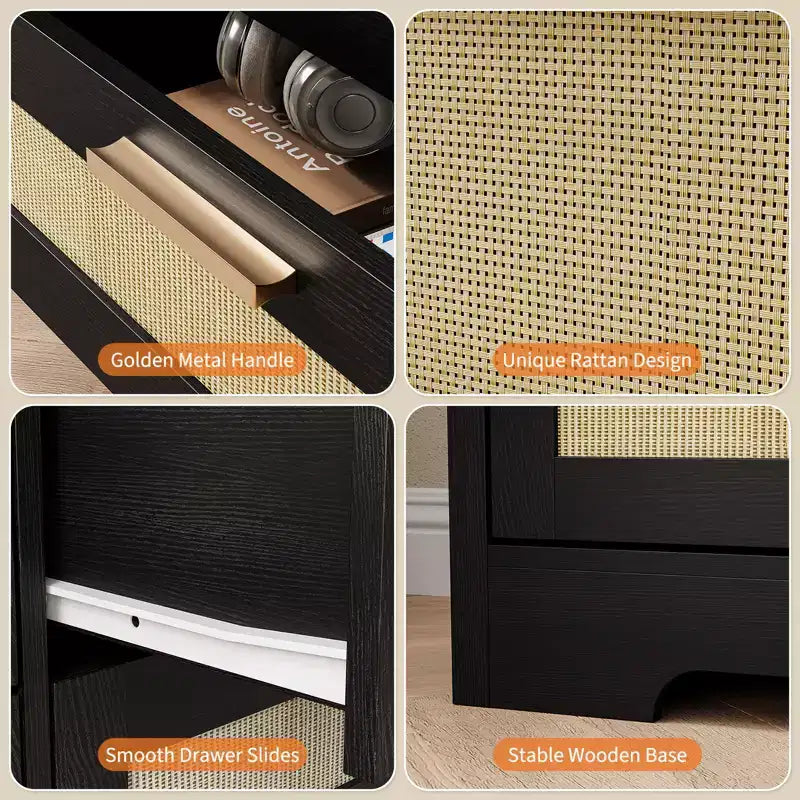 10 Drawers Dresser, Wooden Storage Organizer with Anti-tipping Device, for Living Room, Hallway, Entryway
