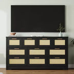 10 Drawers Dresser, Wooden Storage Organizer with Anti-tipping Device, for Living Room, Hallway, Entryway