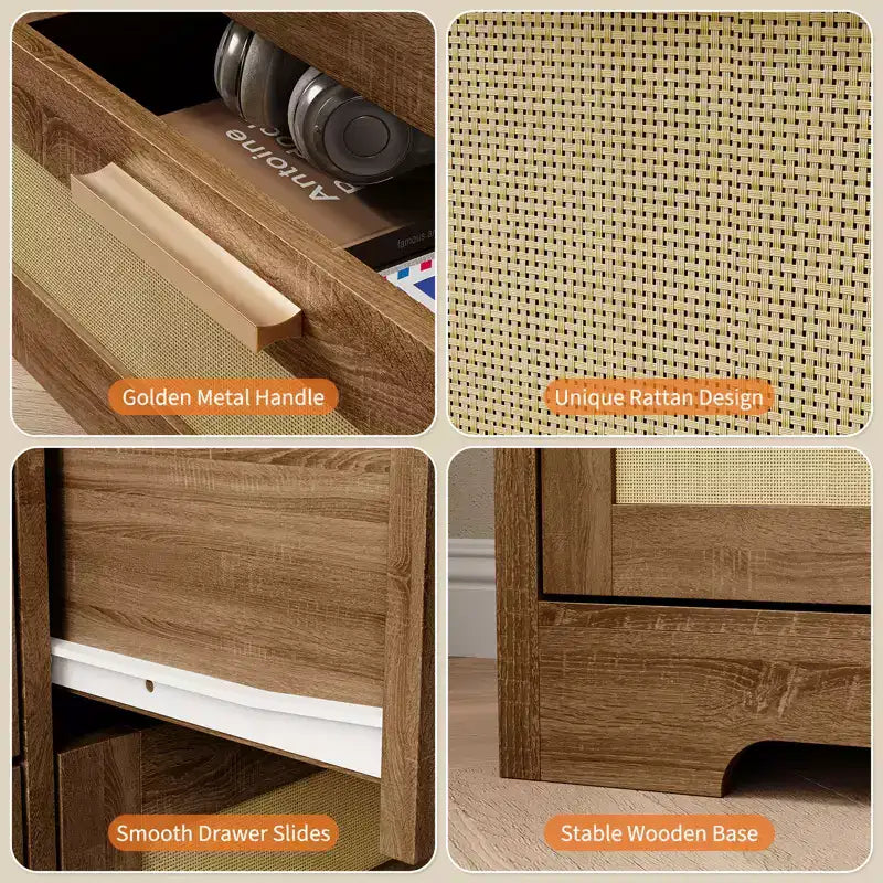10 Drawers Dresser, Wooden Storage Organizer with Anti-tipping Device, for Living Room, Hallway, Entryway