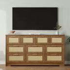 10 Drawers Dresser, Wooden Storage Organizer with Anti-tipping Device, for Living Room, Hallway, Entryway