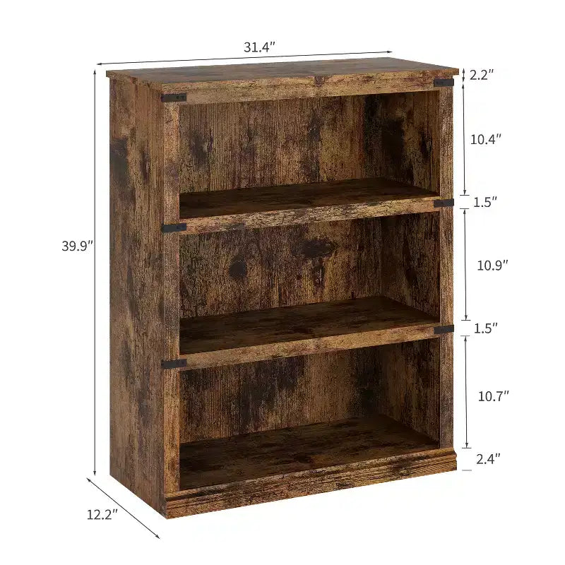 Étagère à 3 niveaux de style milieu de siècle, Rangement cubes entrecroisés avec kit anti-basculement, Organisateur rétro pour salon, bureau à domicile