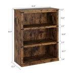 Étagère à 3 niveaux de style milieu de siècle, Rangement cubes entrecroisés avec kit anti-basculement, Organisateur rétro pour salon, bureau à domicile