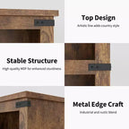 Étagère à 3 niveaux de style milieu de siècle, Rangement cubes entrecroisés avec kit anti-basculement, Organisateur rétro pour salon, bureau à domicile