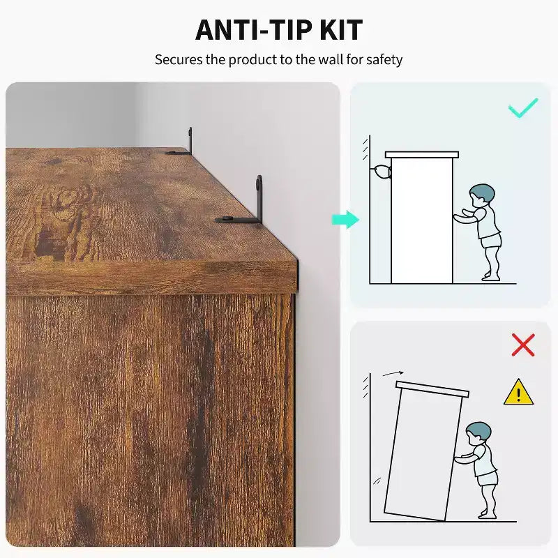 Étagère à 3 niveaux de style milieu de siècle, Rangement cubes entrecroisés avec kit anti-basculement, Organisateur rétro pour salon, bureau à domicile