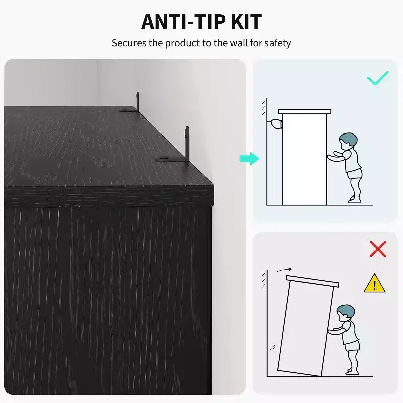Étagère à 3 niveaux de style milieu de siècle, Rangement cubes entrecroisés avec kit anti-basculement, Organisateur rétro pour salon, bureau à domicile